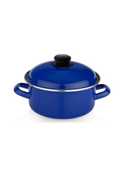 Komfort Pişir Sakla Emaye Tencere 18 Cm-lacivert 12v