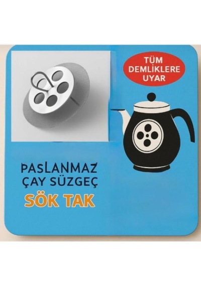 4 Adet Demlik İçi Sök Tak Çay Süzgeci Paslanmaz Çelik, Dayanıklı, Hijyenik,pratik Çay Filtresi Metalik Gri