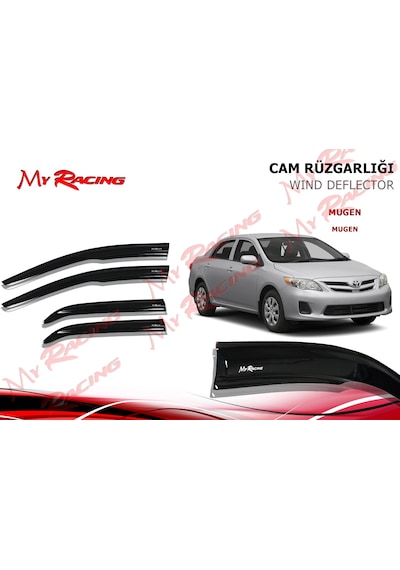 Toyota Corolla Uyumlu 2007-2012 Mugen Cam Rüzgarlığı 4Lü