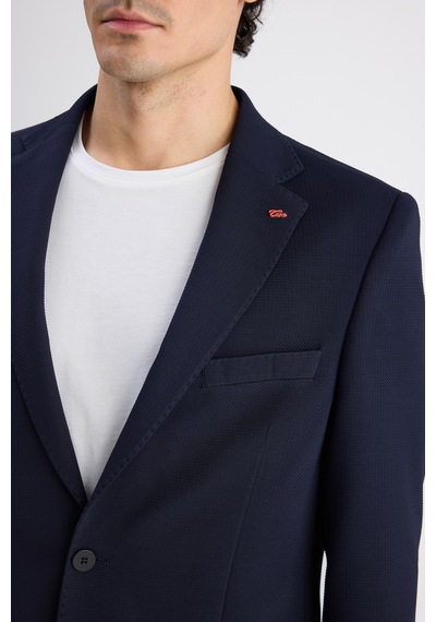 Twn Slim Fit Lacivert Armürlü Kumaş Ceket 6ec04bb01474m 101