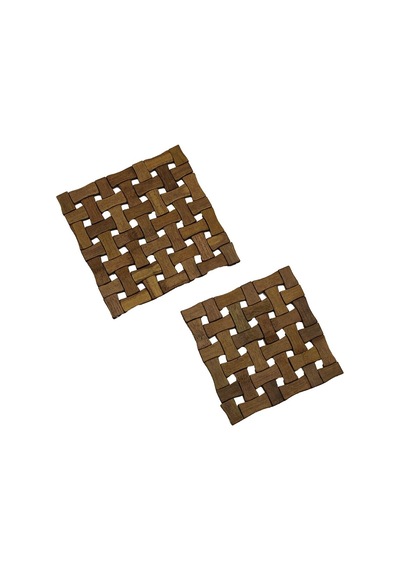 Pablito Home Tata Pbt-044 Bambu Ahşap Nihale 2 Parça Set 16cm Ve 19cm Çok Renkli