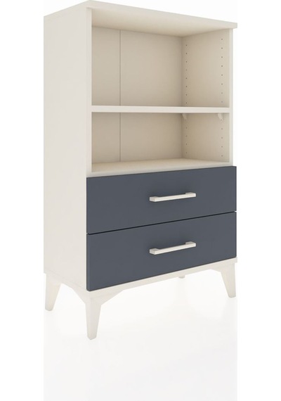 Arges Komodin 2 Raflı 2 Çekmeceli 60x30x96 Aytaşı-antrasit Aytaşı