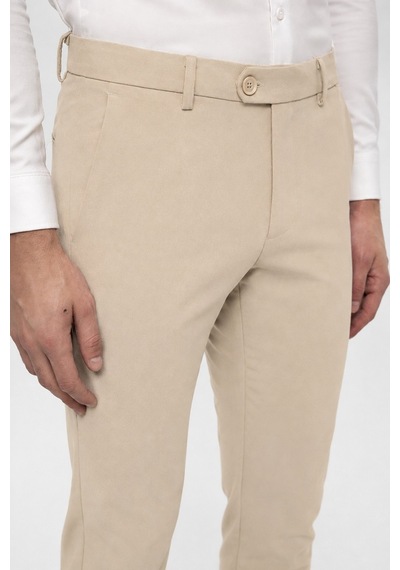Antioch Erkek Aksesuar Detaylı Slim Fit Pantolon Bej