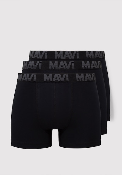 Mavi - 3Lü Siyah Basic Boxer Seti 0911504-900 Siyah