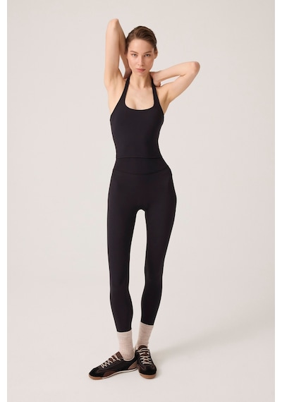 Los Ojos X Ece Siyah Yüksek Bel Spor Tayt Mono Leggings Siyah