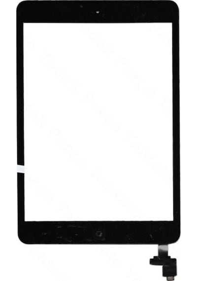 Apple Uyumlu iPad Mini 2 A1432 Butonlu Dokunmatik Siyah