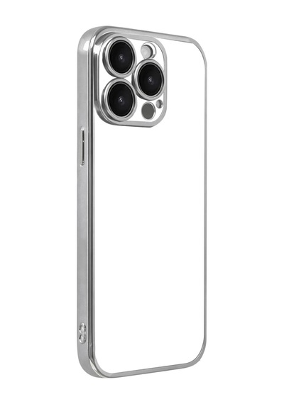 Apple Uyumlu iPhone 15 Pro Max Uyumlu Lensli Silikon - Gümüş