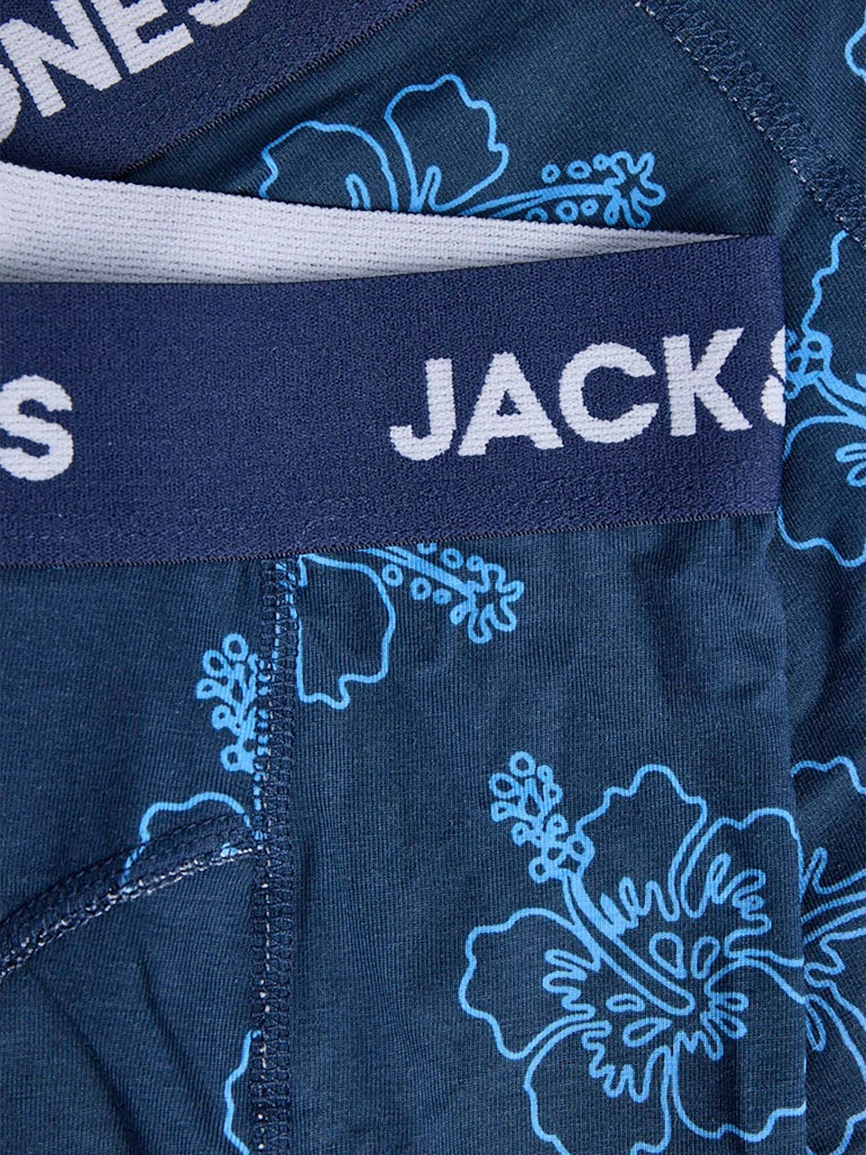 Jack & Jones Anthony Print Erkek 3'lü Boxer 12298171-pbl Mavi