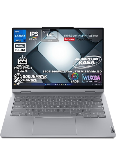 Lenovo ThinkBook 14 G8 IAL G5 IAU 21SQ003BTX-N1 32 GB 1 TB SSD 14" W11P Dizüstü Bilgisayar