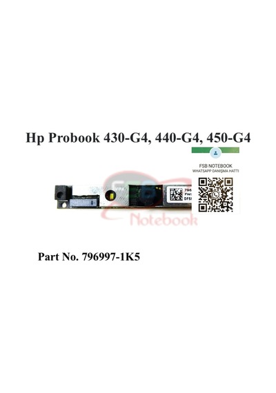 P Probook 450 G4 , 455 G4  Notebook Dahili Kamera Webcam 796997-2l5 , Dfsmk018544cc4 10 Pin
