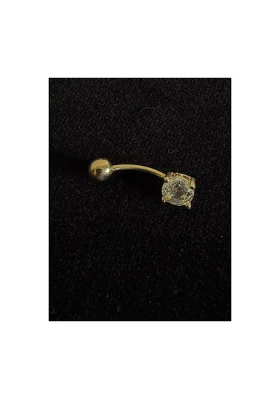 14 Ayar Altın Tektaş Göbek Piercing