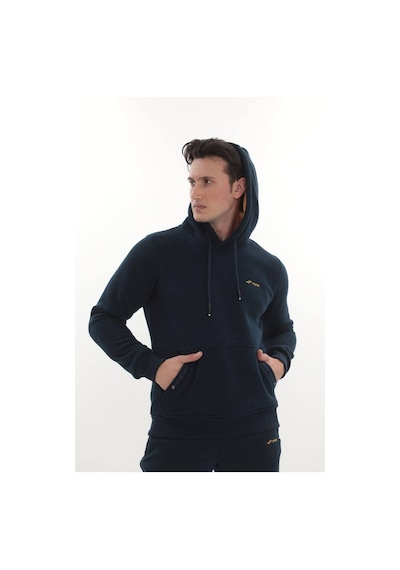 Erkek 3 İplik Kapüşonlu Sweat Üst Royal Hardal