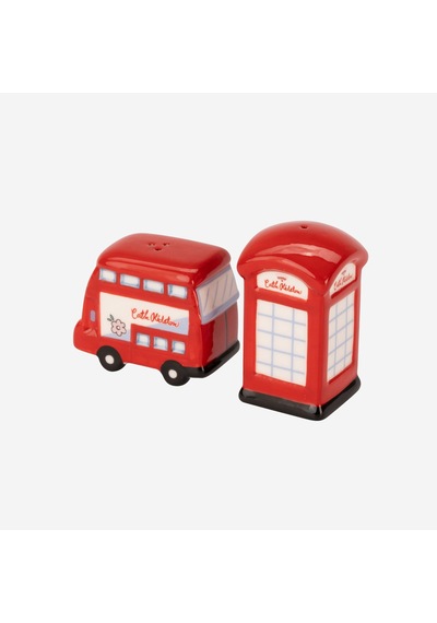 London Kırmızı Stoneware Tuzluk Ve Biberlik 12,5x5,5x9 Cm