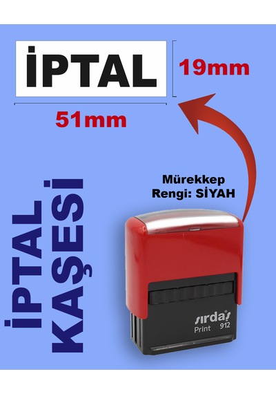 İptal Kaşesi, 912 ( 19 MM x 51 MM ) Otomatik Kaşe