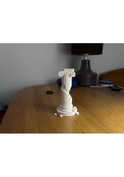 Buradabulabilirsin 3d Baskı Kırık İyonik Sütun Kalıntısı Dekoratif Antik Yunan Sütunu Masaüstü Maket Obje Beyaz Bbz