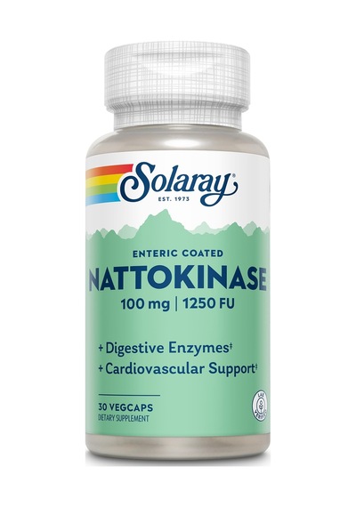 Solaray, Nattokinase Soya Fasulyesi Fibrinazı 100 Mg, 1,250 Fu, 30 Vegcaps