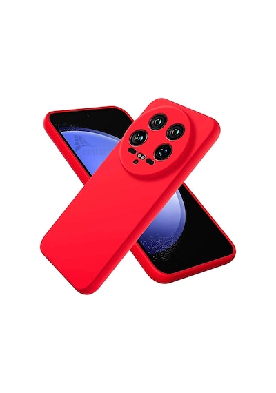 Xiaomi 15 Ultra Uyumlu Silikon Kılıf - Kamera Korumalı Esnek Pastel Renk Kapak - Kırmızı