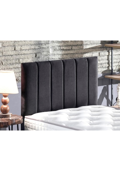 Nironyatak Piano Lite Tek Kişilik Yatak Başlığı - 90 Cm Siyah Kumaş Başlık