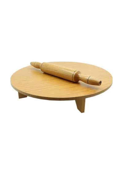 Taraklı Ahşap 34 Cm Merdaneli Pratik Sofra Seti Belirtilmemiş