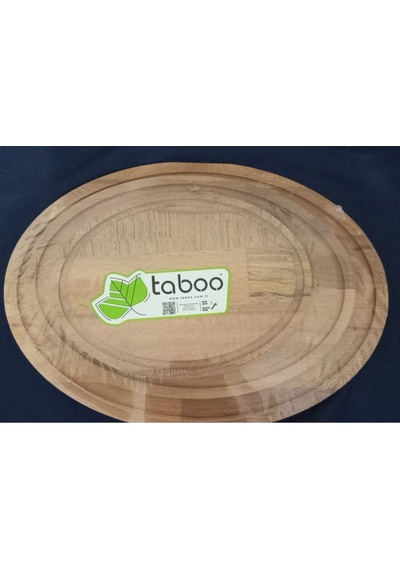 By Sinbo Tab-8182 Oval Kesme Sunum Tahtası 3'lü Set %10 Doğal 15 Mm Ahşap
