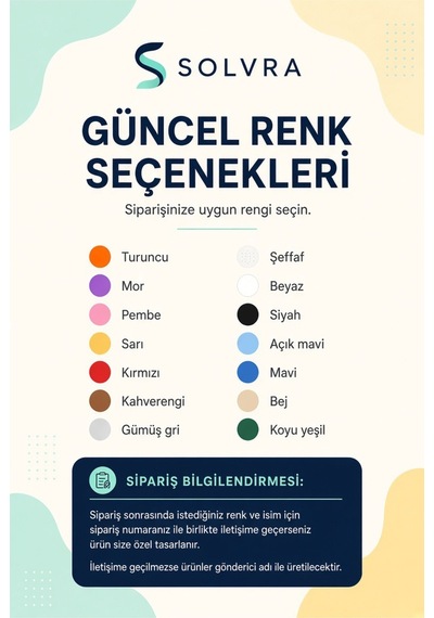 Kişiye Özel Kalem İsimliği 5 Li Paket Solvra Diğer