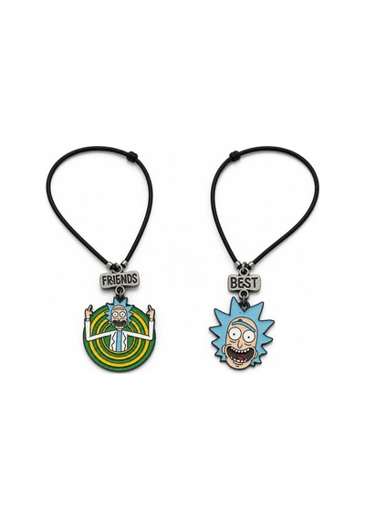 Rick Temalı Best Friends İkili Arkadaşlık Kolyesi Yakın Arkadaşa Hediye Seti Çok renkli