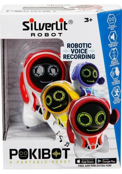 Sıl/88042 Silverlit Yapay Zekalı Pokibot Robot Kırmızı