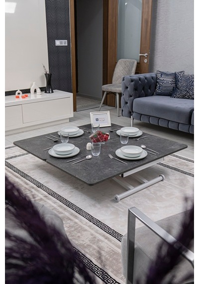 Home Üst Tabla Mdf Kartal Oval Köşe Alt Beyaz