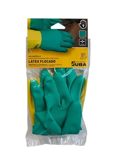 Juba 622 Desteksiz Çift Renkli Latex Eldiven Siyah