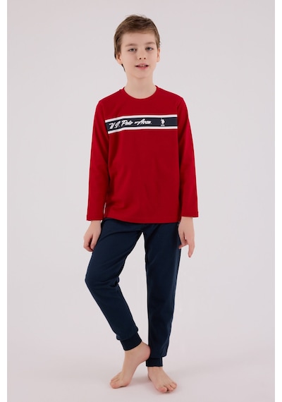 U.S. Polo Assn. U.s. Polo Assn Erkek Çocuk Kırmızı Pijama Takımı Us2210-c-v1
