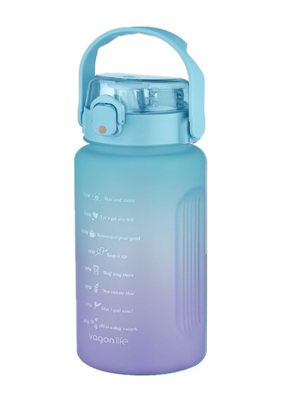 Vagonlife 1500ml Pipetli/Pipetsiz Kullanım Çift Renk SoftTouch Motivasyon Matarası Çıkartma Hediyeli Vagonlife 1500ml Pipetli/Pipetsiz Kullanım Çift Renk SoftTouch Motivasyon Matarası Çıkartma Hediyeli