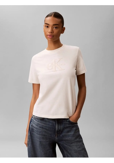 Calvin Klein Ss Baby Terry Hero M, Yas Krem Kadın T-shirt