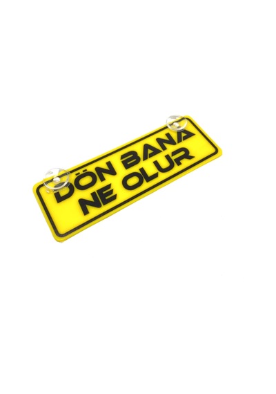 Home Dön Bana Ne Olur Yazılı Sarı Dekor Plaka Vantuzlu Cam Süsü 22x7.5cm Diğer