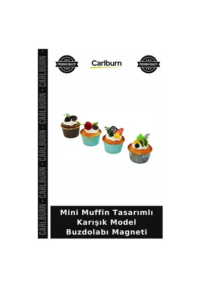 Özel Üretim Mutfak Dekoratif Hediyelik Buzdolabı Magneti - Mini Muffin Tasarımlı - Karışık Model