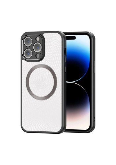 Dux Ducis Apple iPhone Uyumlu 13 Pro Max Aimo Series Magsafe Premium Buzlu Sert Pc-tpu - Kılıf- 5775 Siyah