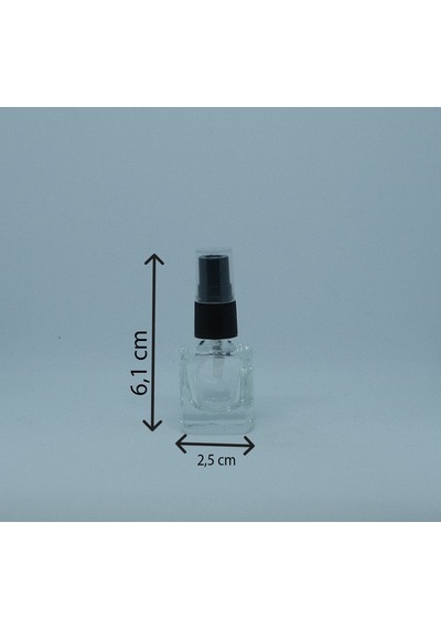 Boş Parfüm ve Kolonya Şişesi 5 ML 10 Adet Boş Cam Siyah Sprey Şişe