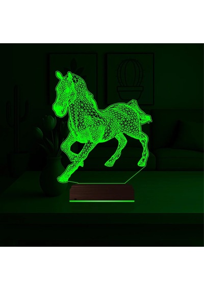 Luvivia At Tasarım 3d Lamba - Masa Gece Lambası V5 Şeffaf