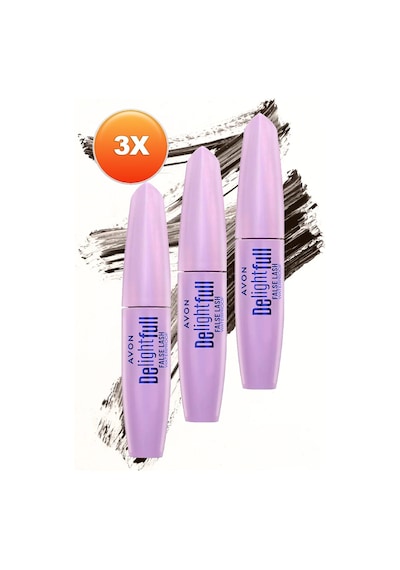 Avon Delightful False Lash Suya Dayanıklı Maskara 10 ML Lava Brown 3'lü