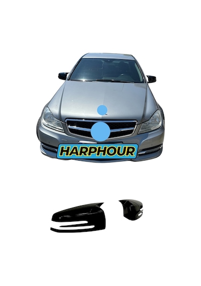 Mercedes C Serisi W204 Uyumlu Yarasa Ayna Kapağı Pianoblack İthal Abs Plastik A+ Kalite 2007-2014