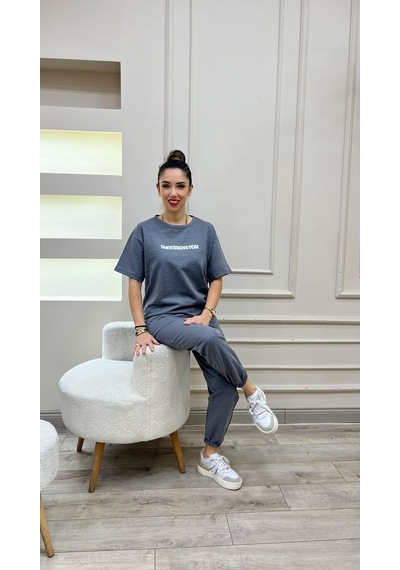 Thatssofetch Füme T-shirt Eşofman Altı Jogger - Beyaz Baskılı Eşofman Takımı Oversize Füme-279612 Thatssofetch Füme T-shirt Eşofman Altı Jogger - Beyaz Baskılı Eşofman Takımı Oversize Füme-279612