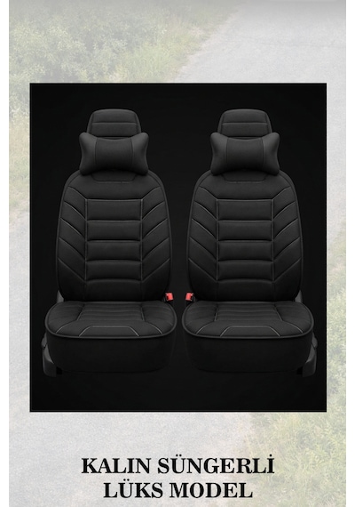 Volvo S40 2003 Uyumlu Premium Lüks Siyah Renk 2 Adet Minder Ve Yastık
