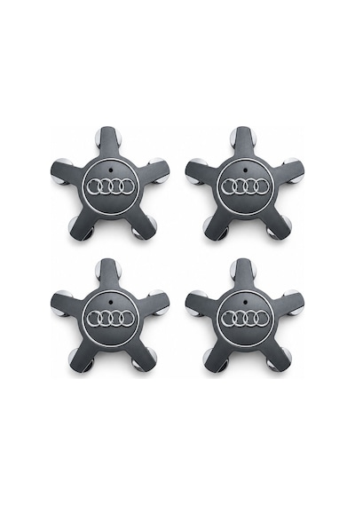 Audi Ahtapot 5 Kol Jant Göbeği Kapağı Kapak 4 Adet Füme