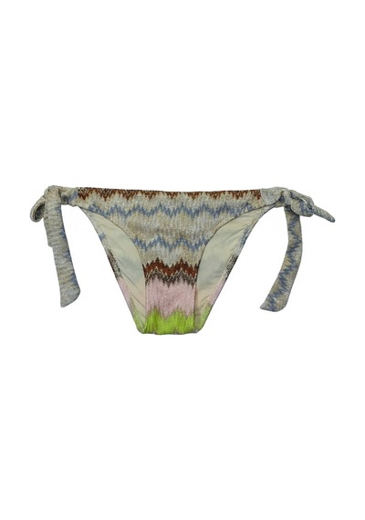 Kadın Plaj Giyim Dantel Krem Desenli Bikini Alt Bb2392 Çok Renkli