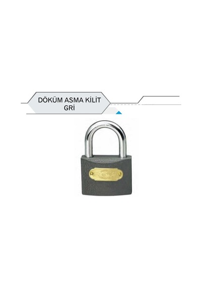Geylani 63 Lük Gri Asma Kilit 60 Mm Genişlik 60 Mm Yükseklik 90 Mm
