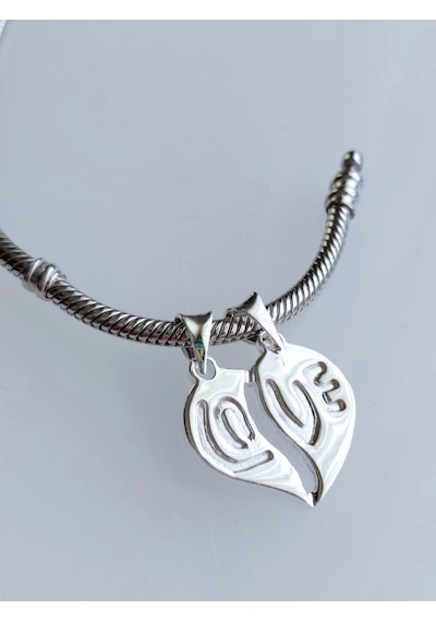 925 Ayar Gümüş Best Frıend Love Tasarım Charm