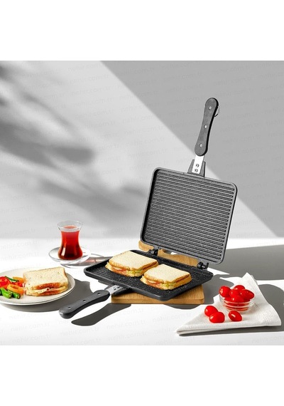 Nehir Nehir Alüminyum Döküm Lüks Maxi Büyük Boy Tost Tavası Diğer