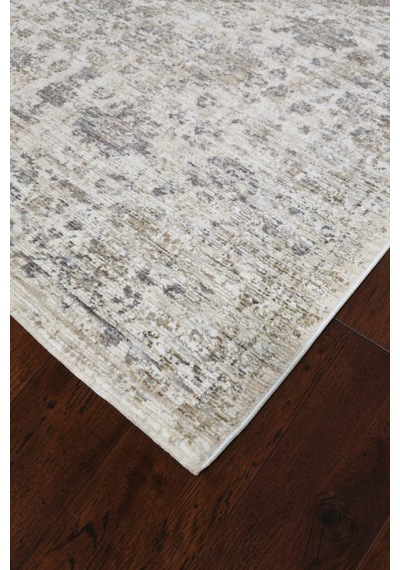 Vivanni Home Everlynn Polyester Vintage Halı Pamuk Atkı Tabanlı Modern Dokuma Ev Halısı Antik Beyaz