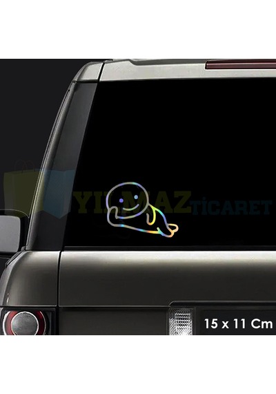 Rahat İnsan Komik Hologram Oto Sticker Araba Çıkartma Etiket
