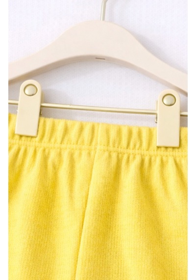 For My Baby Fitilli Kumaş 2 Li Kız Bebek Takım Şortlu Yazlık Sarı
