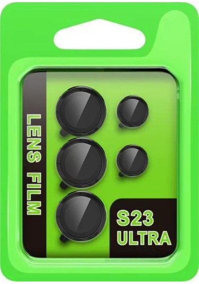 Newface Samsung Galaxy S23 Ultra Raze Metal Kamera Lens - Siyah